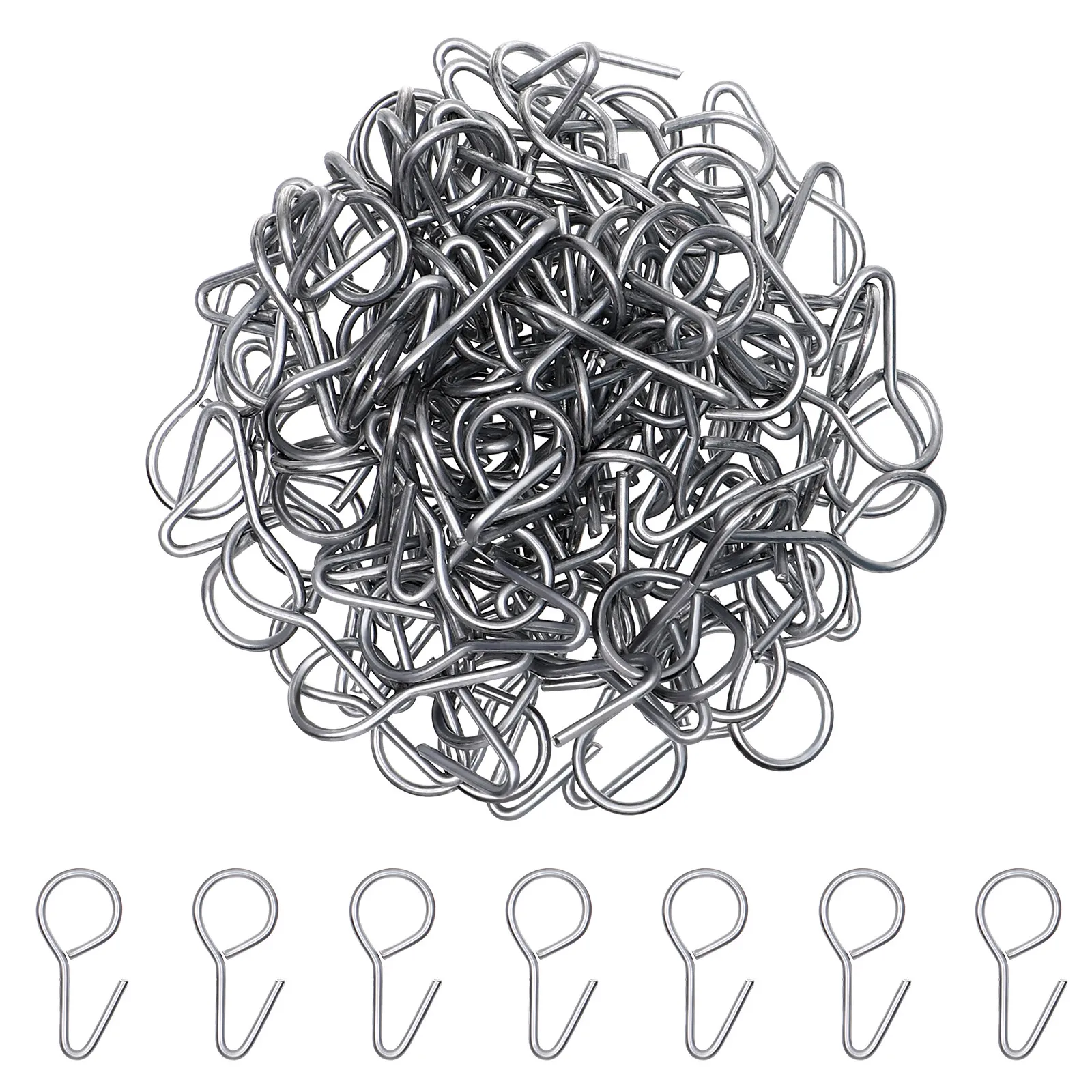 100Pcs Car Seat Mat Hooks Sturdy Steel Seat Cushion Fix Hooks Smooth Surface No-Scratch Secure Fit Vehicle Interior Accessories