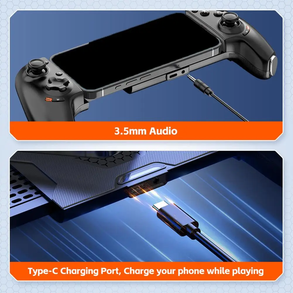 

Stretchable Mobile Game Controller For IPhone Android PC Wireless Phone Controller USB-C Plug And Play Gaming Contro H9M4