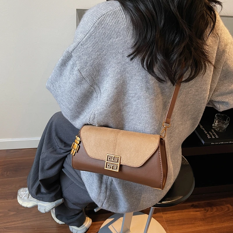 

Playful Crossbody Bag for Daily Office Travel Soft Faux Suede Finish Adjustable Strap Durable Practical