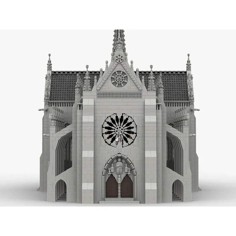 Stad Straat Uitzicht Moc Bouwstenen Kathedraal Architectuur Technische Bakstenen Diy Montage Constructie Speelgoed Voor Vakantie Geschenken