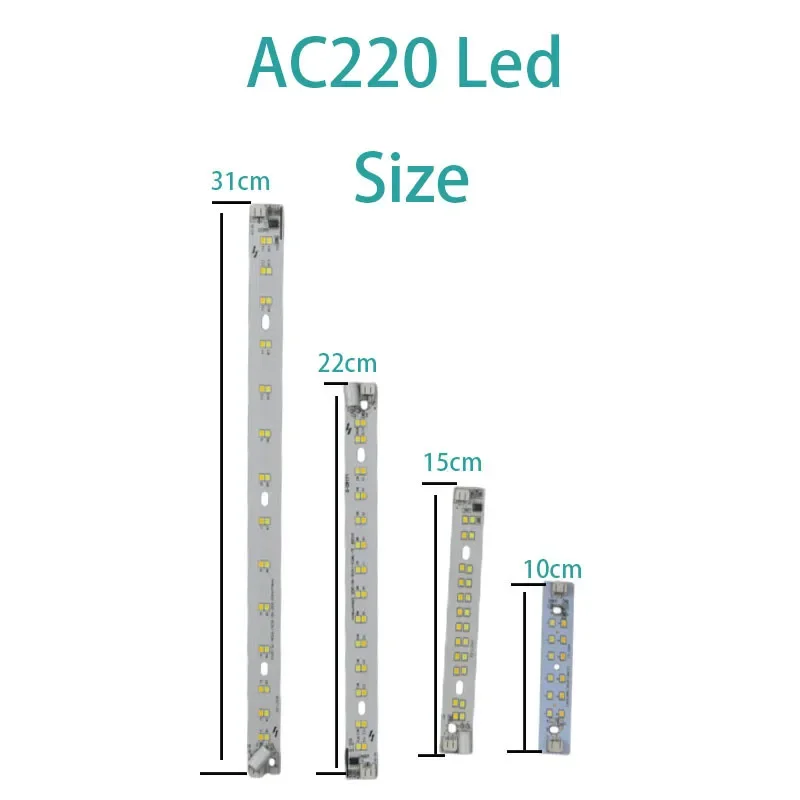 AC220V 4 Pz/lotto Led Chip Barra Luminosa Dura Può Essere Connesso In Serie Tre Colori di Commutazione Led Strip Lights Bar