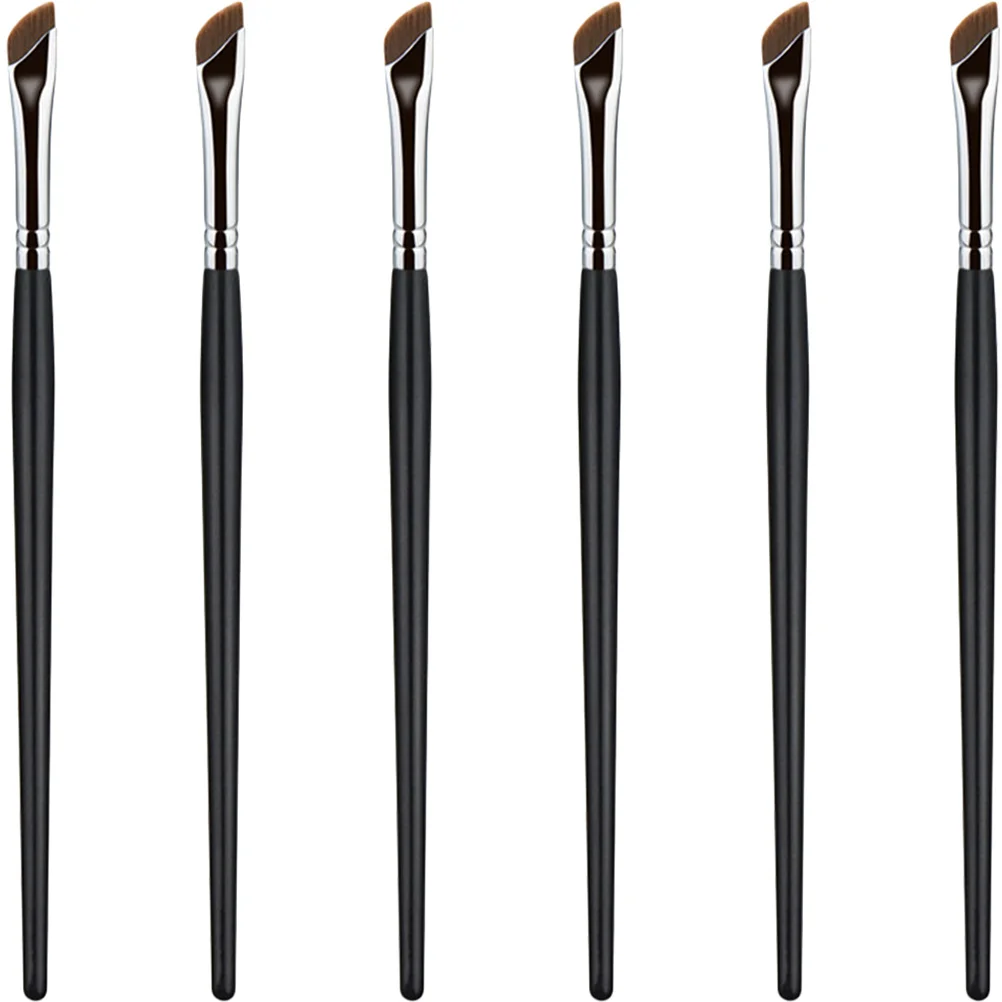 6 stuks wenkbrauwborstelset schuine eyeliner concealer oogmake-up kwasten voor professioneel of beginnersgebruik dunne platte wenkbrauw oogschaduw