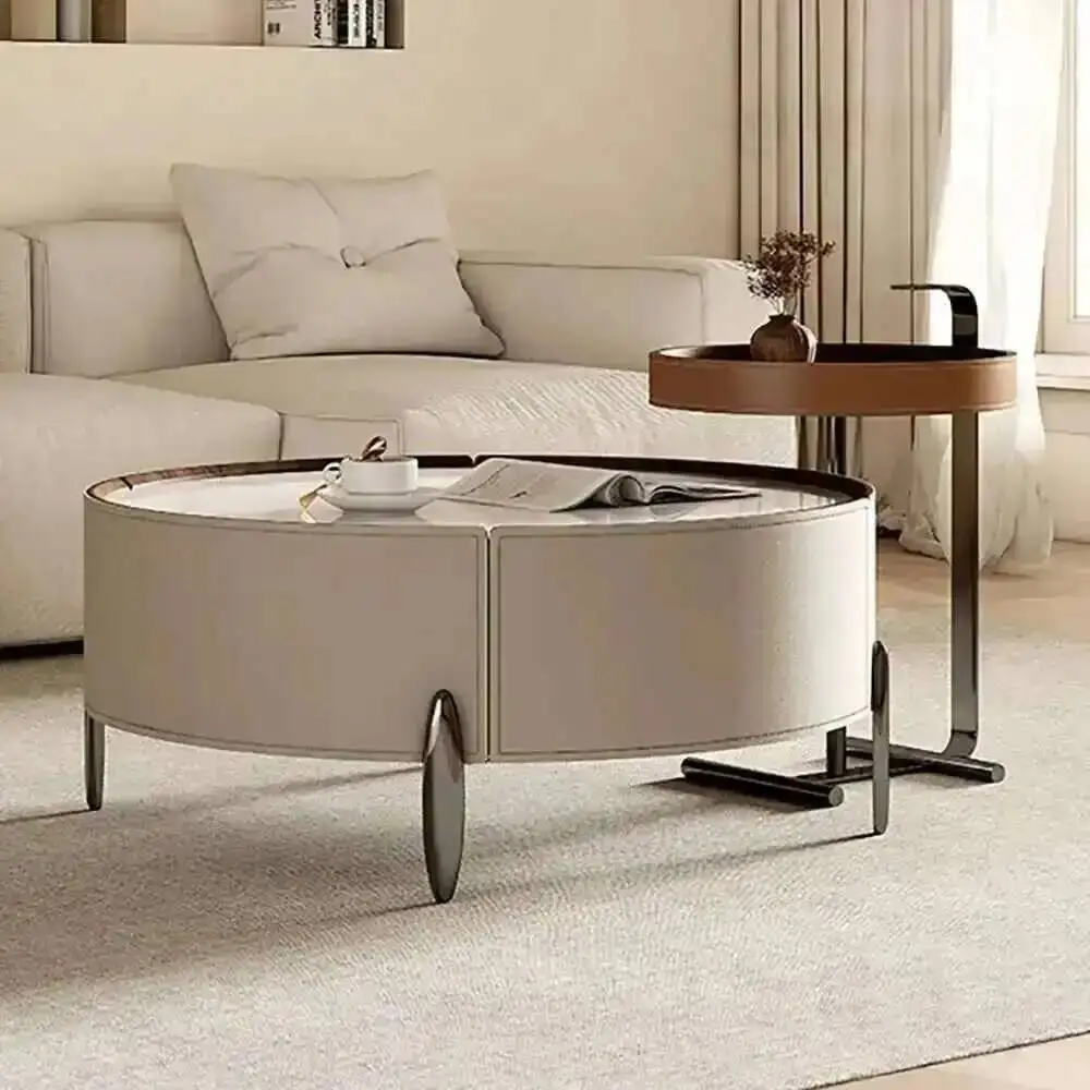 قسط الجدول الشمال الحديثة تصميم الجمال القهوة المنظم طاولة القهوة طاولة مستديرة العصرية Basse دي صالون أثاث غرفة المعيشة #5