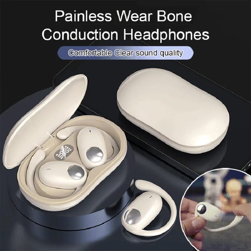 180° Rotating Open Ear Bluetooth Earphones Sports Bluetooth Earphones Super Long Standby Open Ear Hanging Rotating Earphones