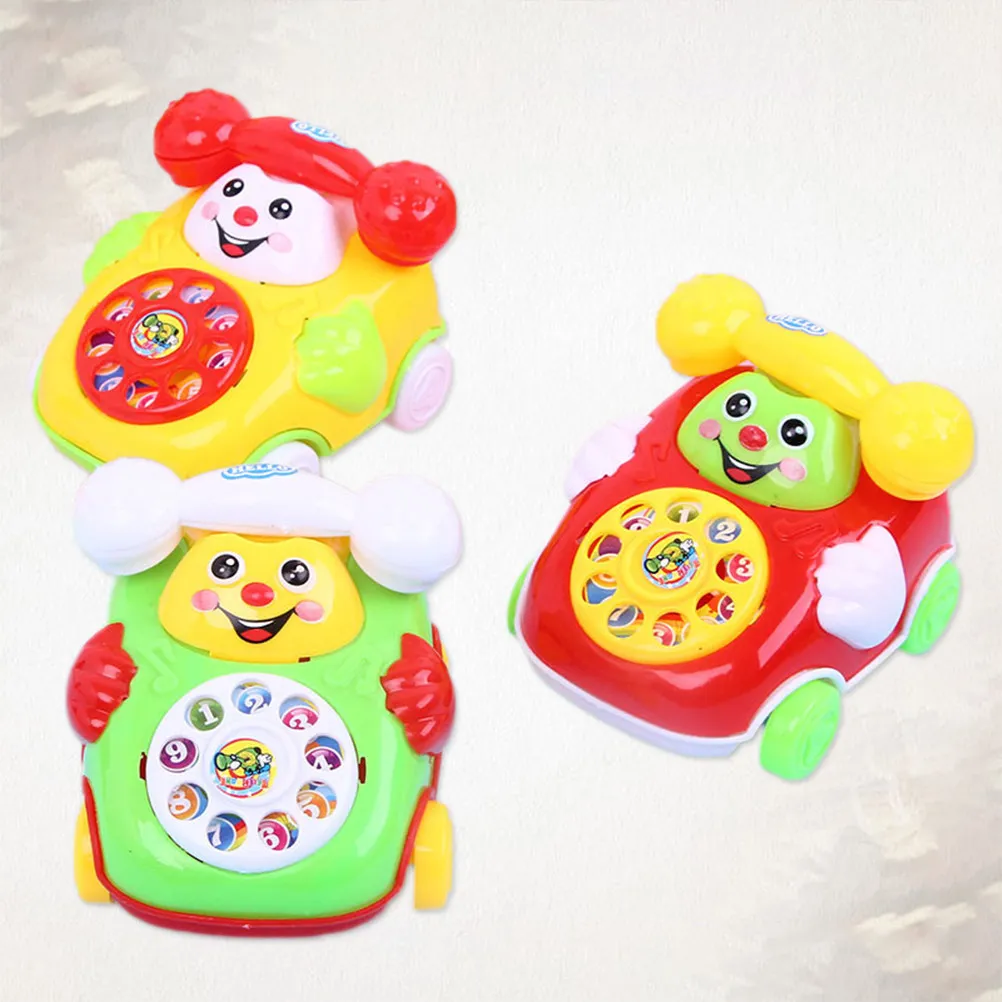 2Pcs Cartoon Telephone Educational Learning Kids Gifts Random Preschool Hand Eye Coordination Development