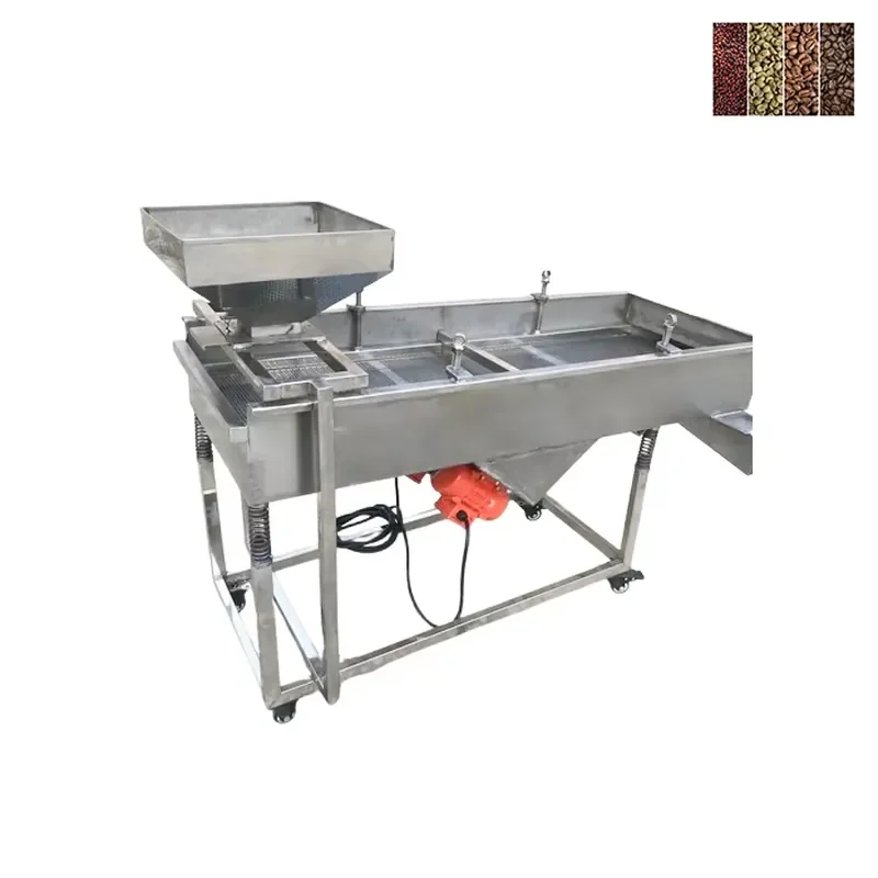 Cocoa Beans Linear Vibration Sieve Nut Vibrating Screen Small Rectangle Coffee Bean Screening Linear Vibrating Sieve Machine