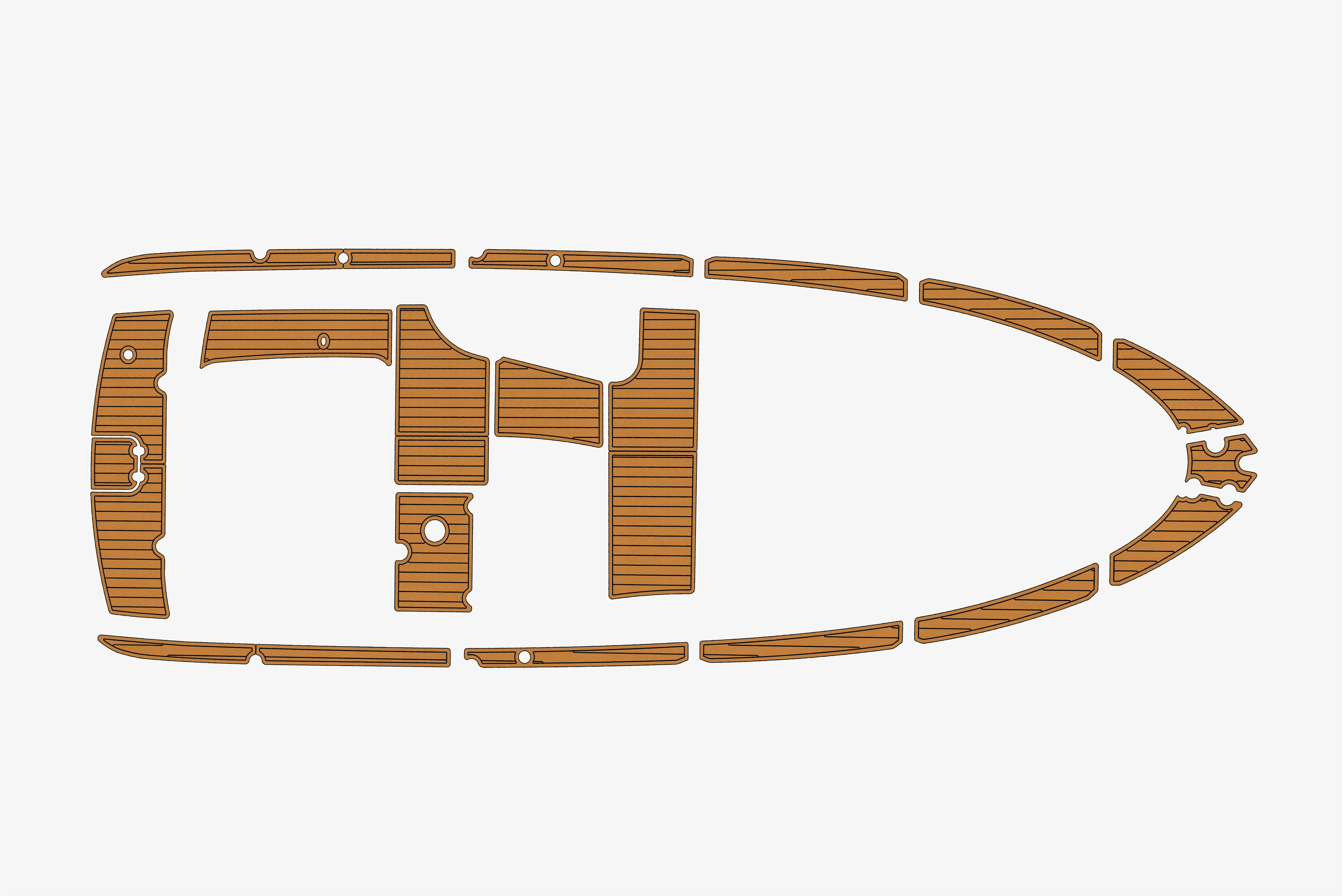 2006 بافاريا 32 سبورت تيار مستمر 1/4 "6 مللي متر إيفا رغوة عدم الانزلاق بولي كلوريد الفينيل خشب الساج التزيين البحرية حصيرة سيديك أكوا السجاد أرضية بحرية