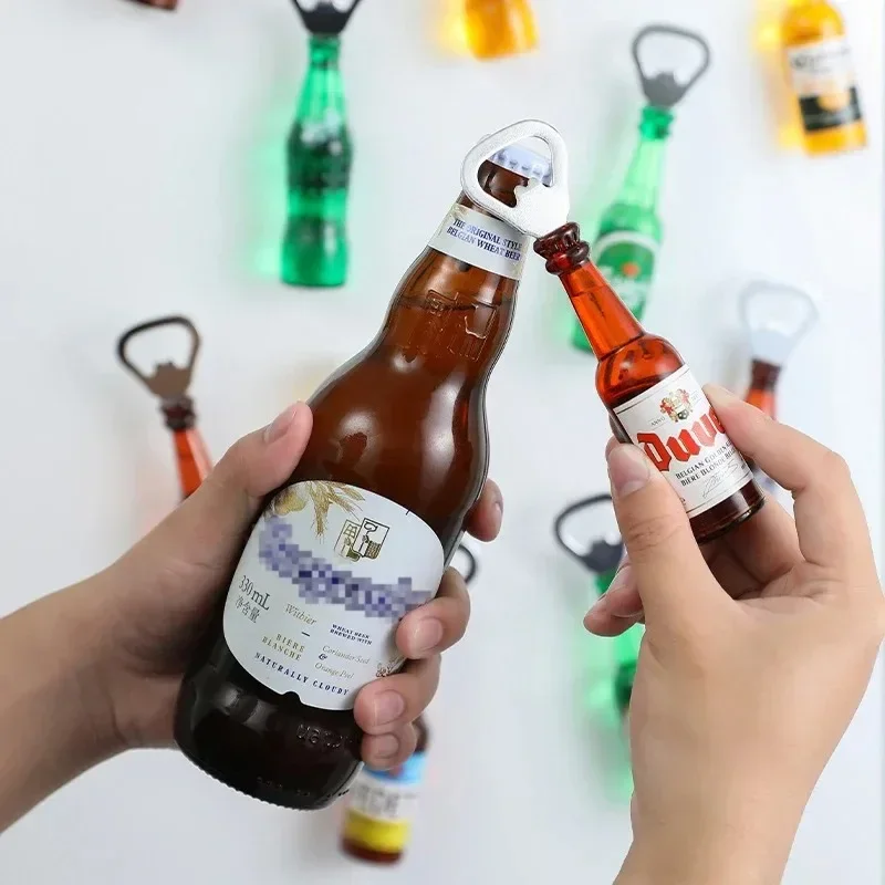 Beer Shape Bottle Opener Refrigerator Magnet for Kitchen Fridge Magnetic Decoration Beer Bottle Opener Kitchen Tools & Gadgets