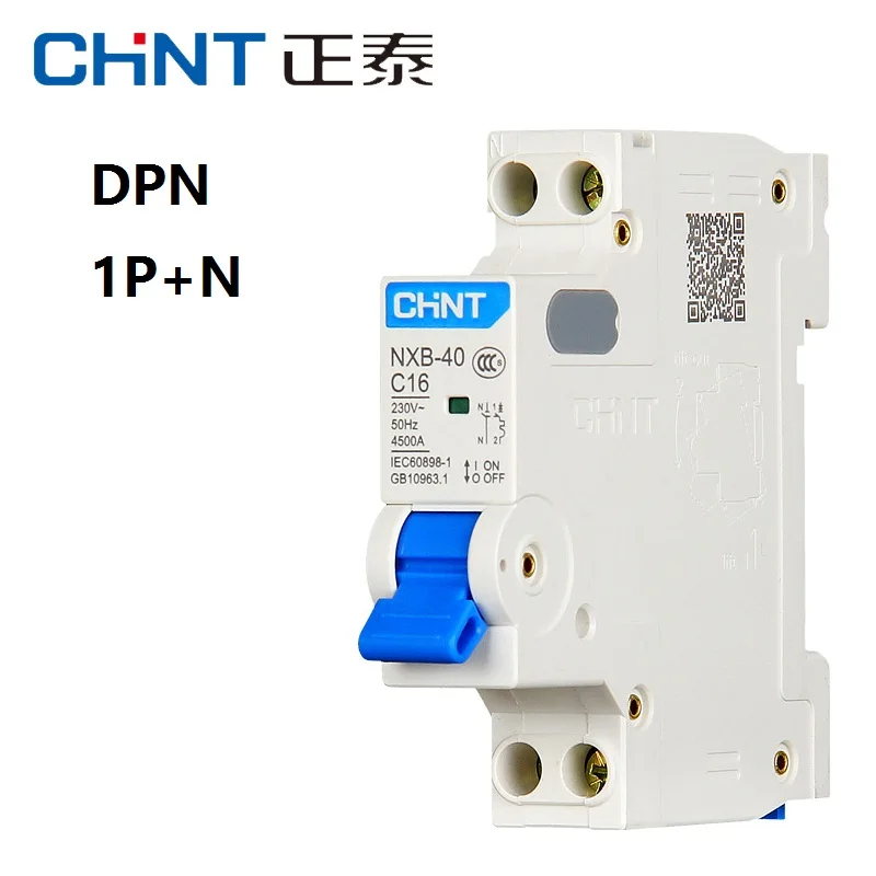 CHINT NXB-40 DPN 1P+N 6A 10A 16A 20A 25A 32A 40A 220V 230V 50HZ  Miniature Circuit breaker MCB NEW DZ267-32