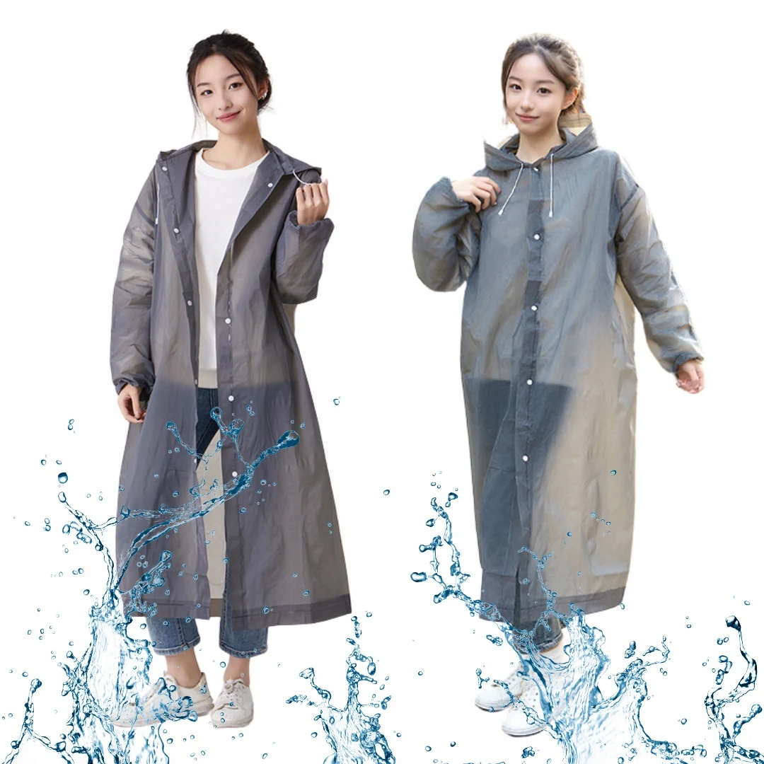 ANTI-RAIN COAT WITH HOOD SLUMPED PELINE UNIVERSAL GRAY