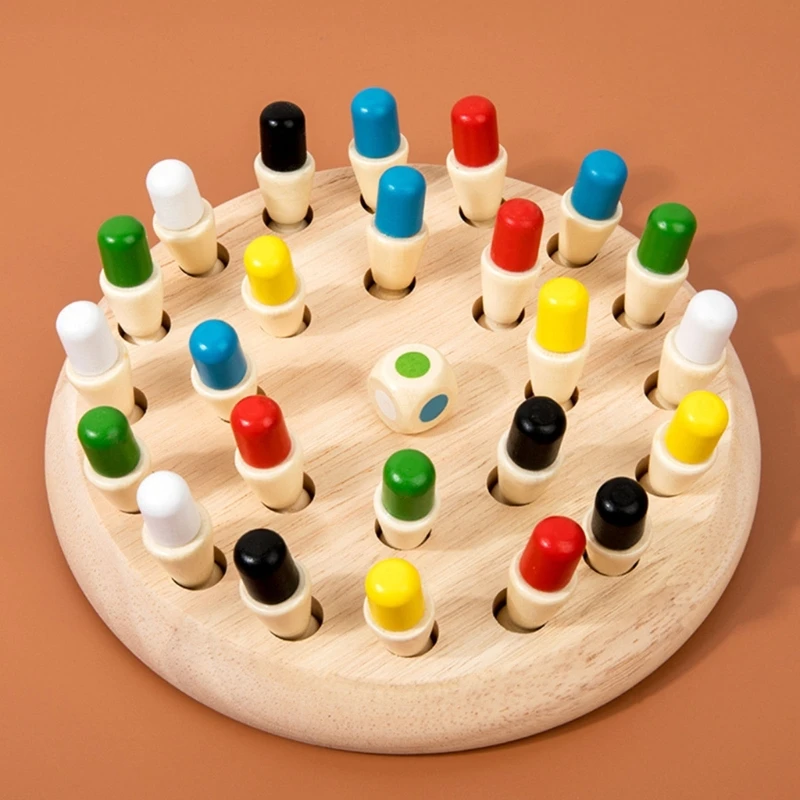 

Color Memory Chess Cognitive Skill Building Family Board Game For Ages 3+