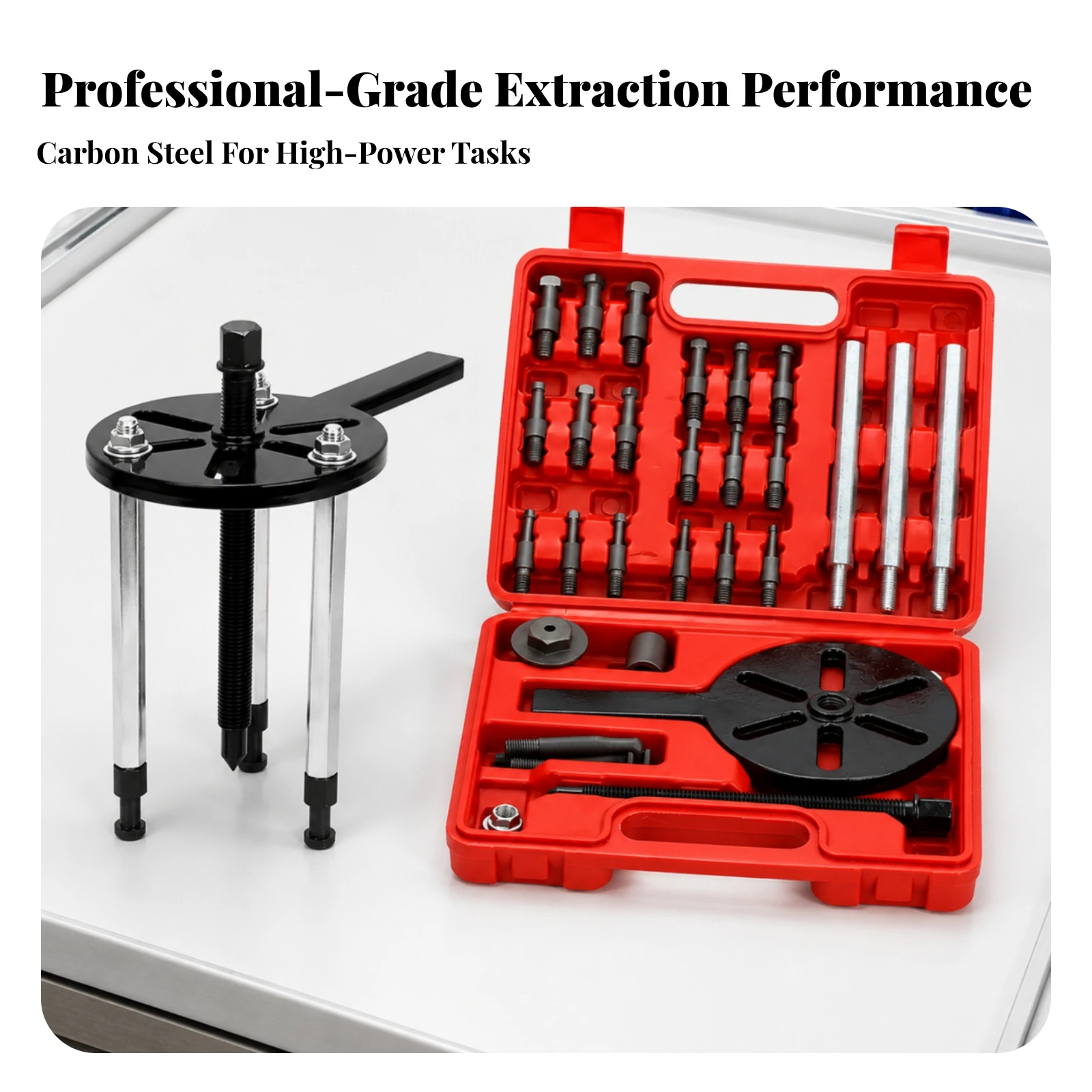 Bearing Puller Kit with Carrying Case Portable Bearing Puller Organized High-Hardness for Mechanics, Workshop, Garage