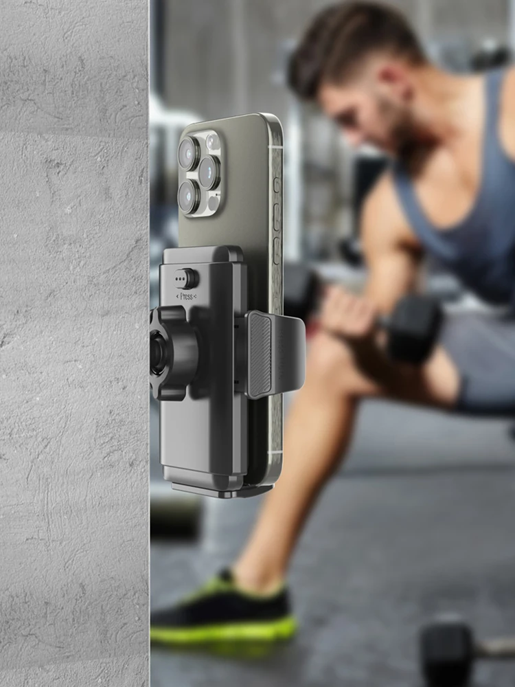 360 Adjustable Phone Holder Wall Mounted Mobile Phone Stand Hands-Free Stabilization Bracket for 4.7-7.2'' Phones