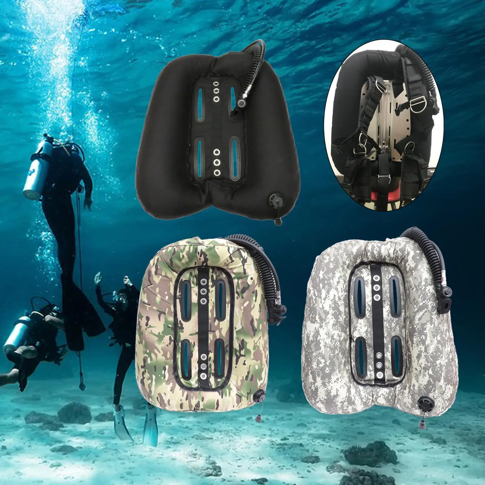 

Scuba Diving Donut Wing Tank,Diver Gear 45lbs Equipment BCD Buoyancy Compensator Scuba BCD Set for Underwater Men and Women