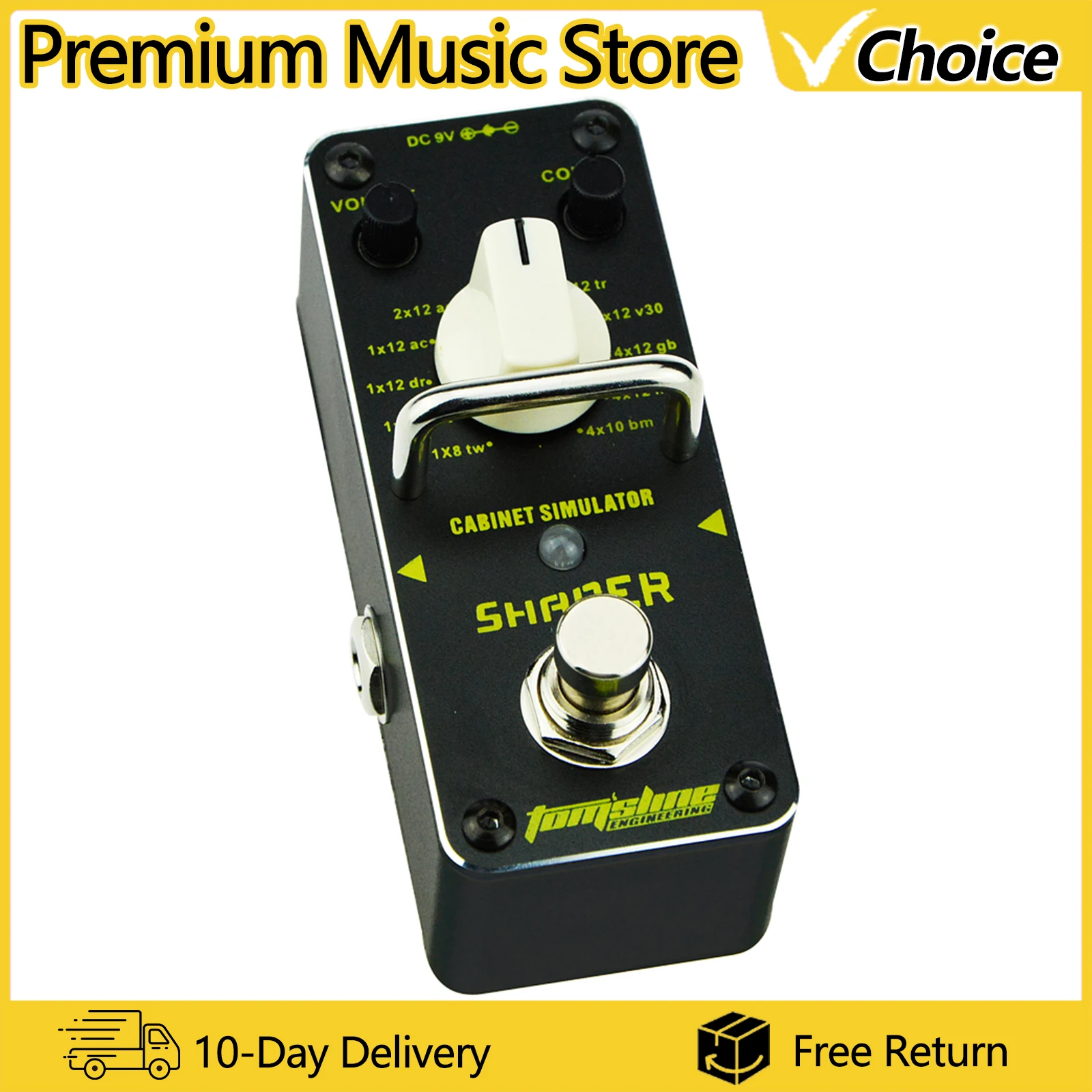 Aroma ASR-3 Shaper Cabinet Simulator Pedal de efecto de guitarra eléctrica Sintetizador digital Piezas y accesorios de guitarra True Bypass