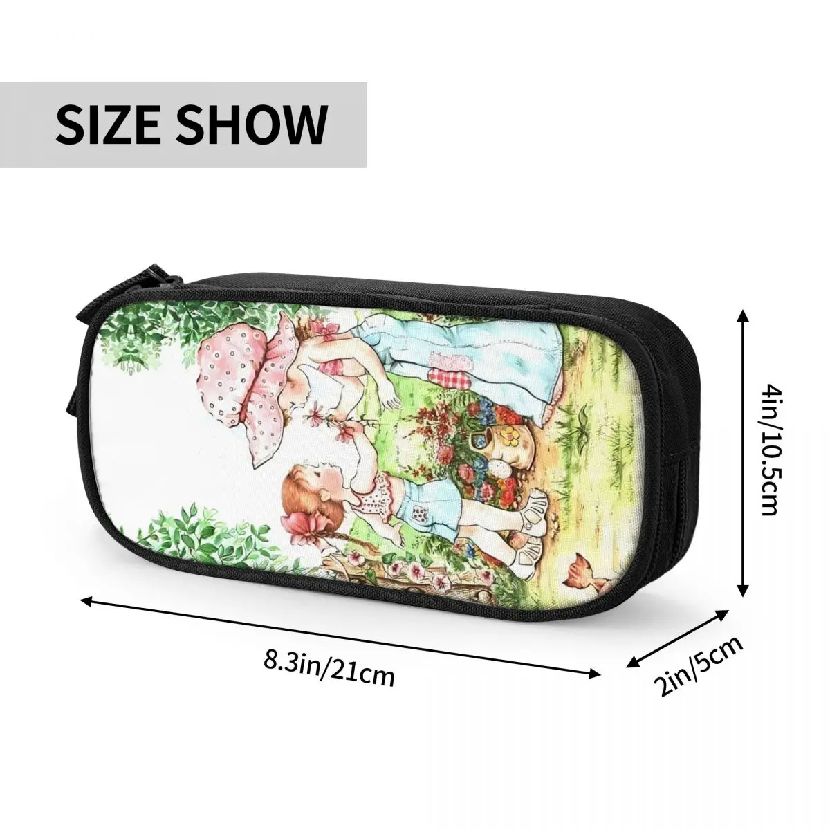 مخصص S-Sarahs K-Kays Kawaii مقلمة فتاة صبي سعة كبيرة زهرة فتاة حقيبة أقلام رصاص مدرسة الطالب