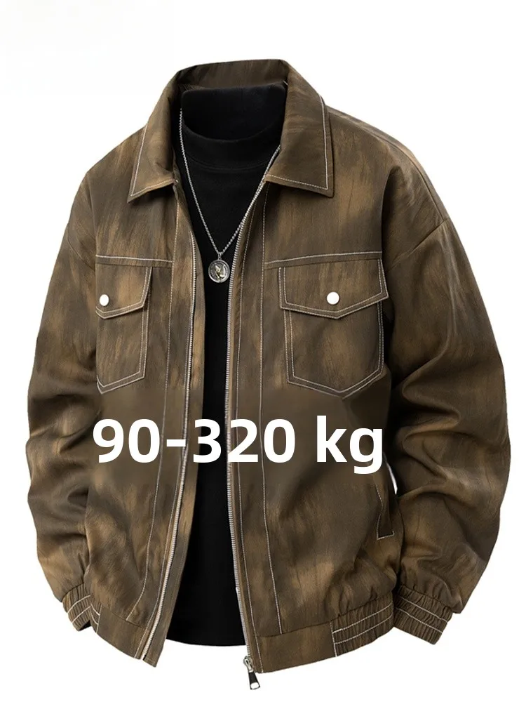 

Mo Chaos модная мужская куртка большого размера, весенне-осенняя повседневная свободная посадка, цветная верхняя одежда с воротником, теплое полиэфирное волокно