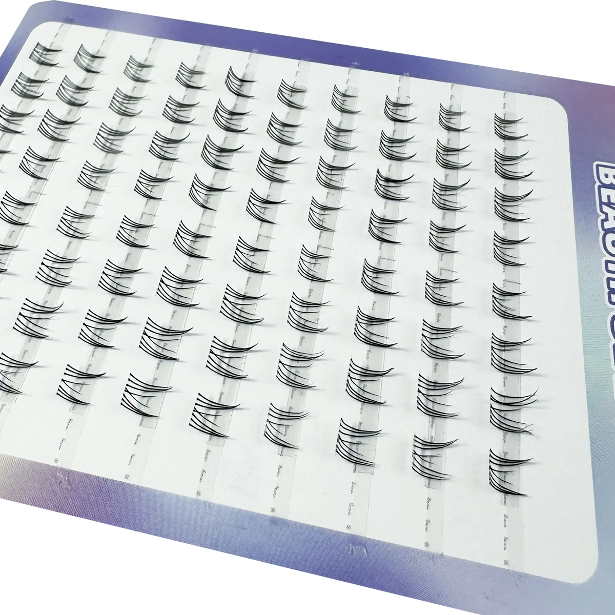 10 Rows Dense Fluffy Cat Eyes Comic Fake Lower Lashes Extension Natural Look Curling Individual Cluster False Eyelashes ﻿