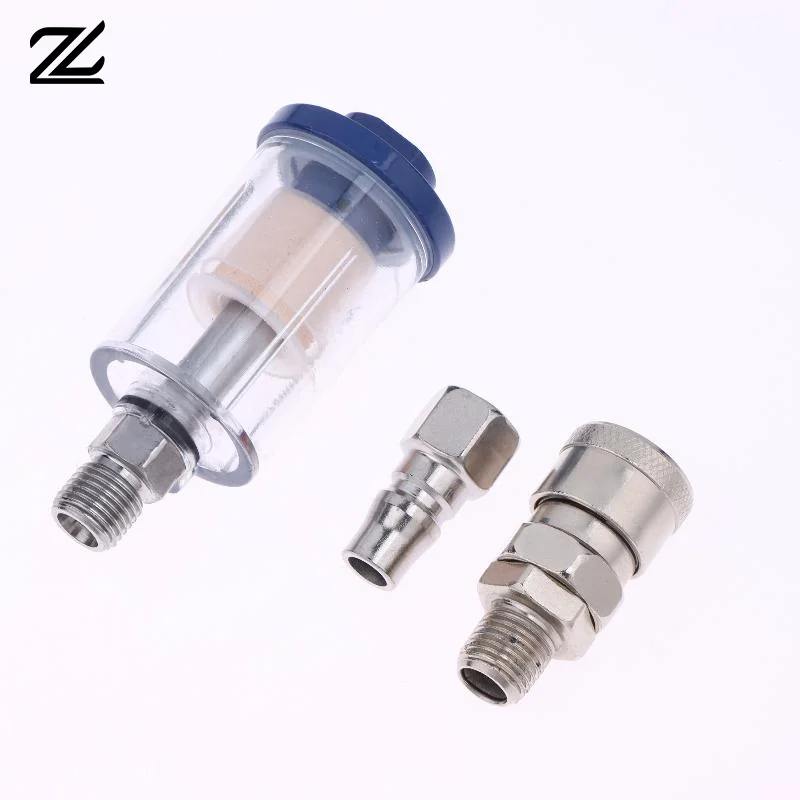 Air Oil Water Separator Filter Kit 1/4'' Thread With Moisture Trap Spray Gun Pressure Parts Air Compressor Tool JPN Interface