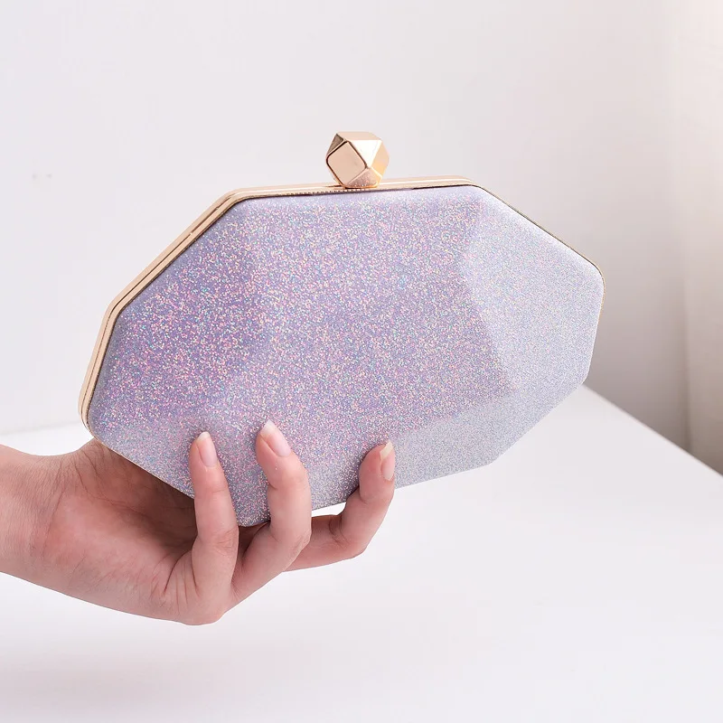 

European And American Fashion 3d Asymmetrical Pu Evening Clutch European-Style 3d Asymmetrical Pu Evening Clutch