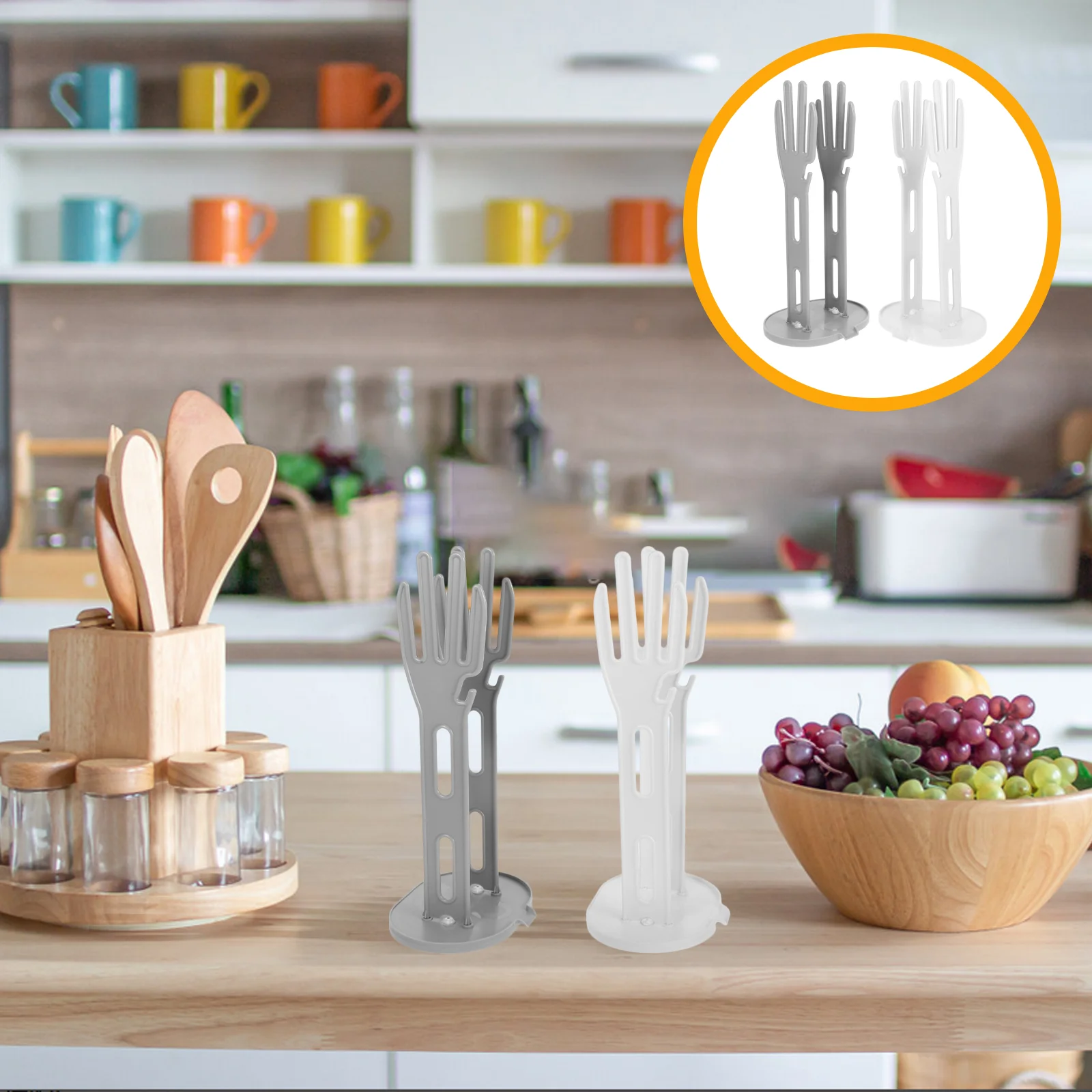 2 pezzi porta guanti da cucina guanti appesi staffa spolverino supporto in tessuto riutilizzabile per riporre portasciugamani in plastica