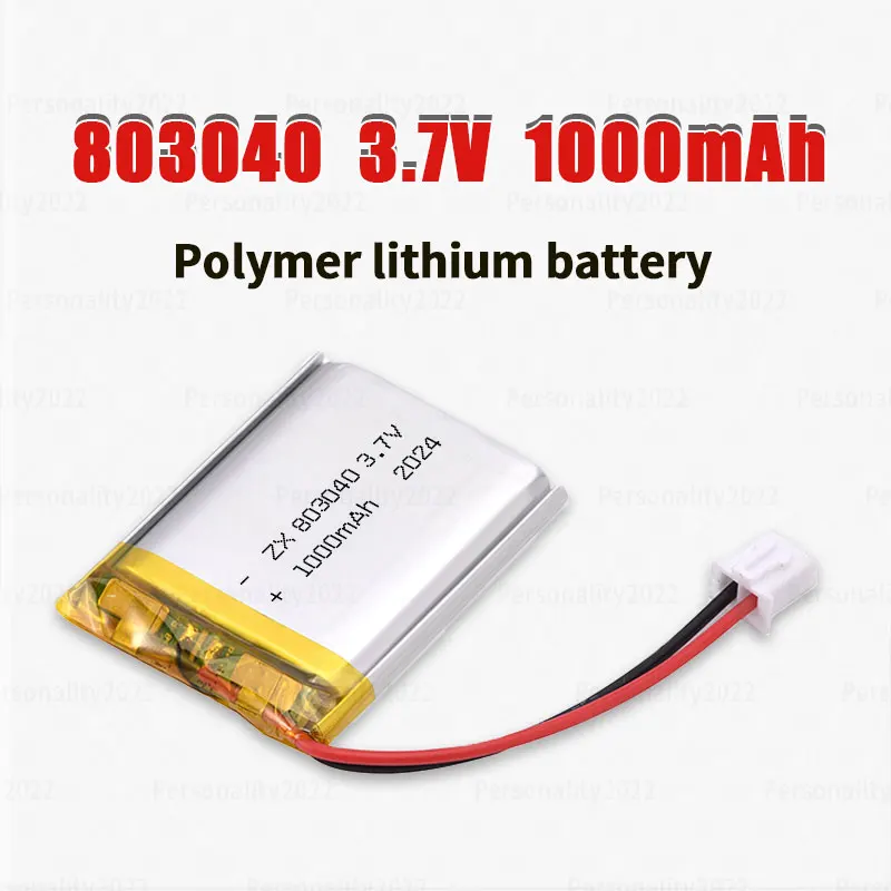 803040 Battery Li Po 1000mAh 3.7V Polymer Li-ion Batteries for Ps4 Game Controller Radio MP3/mp4 Gps Led Light Rechargeable Cell