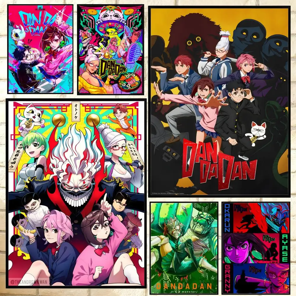 Anime D-DandadanS Poster, vielseitige HD-wasserdichte Wandkunst, selbstklebende Dekoration für jeden Raum, ideales Geschenk