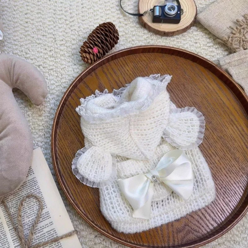 

Pet Cute Winter Hooded Bear Sweater Teddy Cat Knitted Hoodie Winter Clothes Dog Clothes for Small Dogs Puppy Clothes