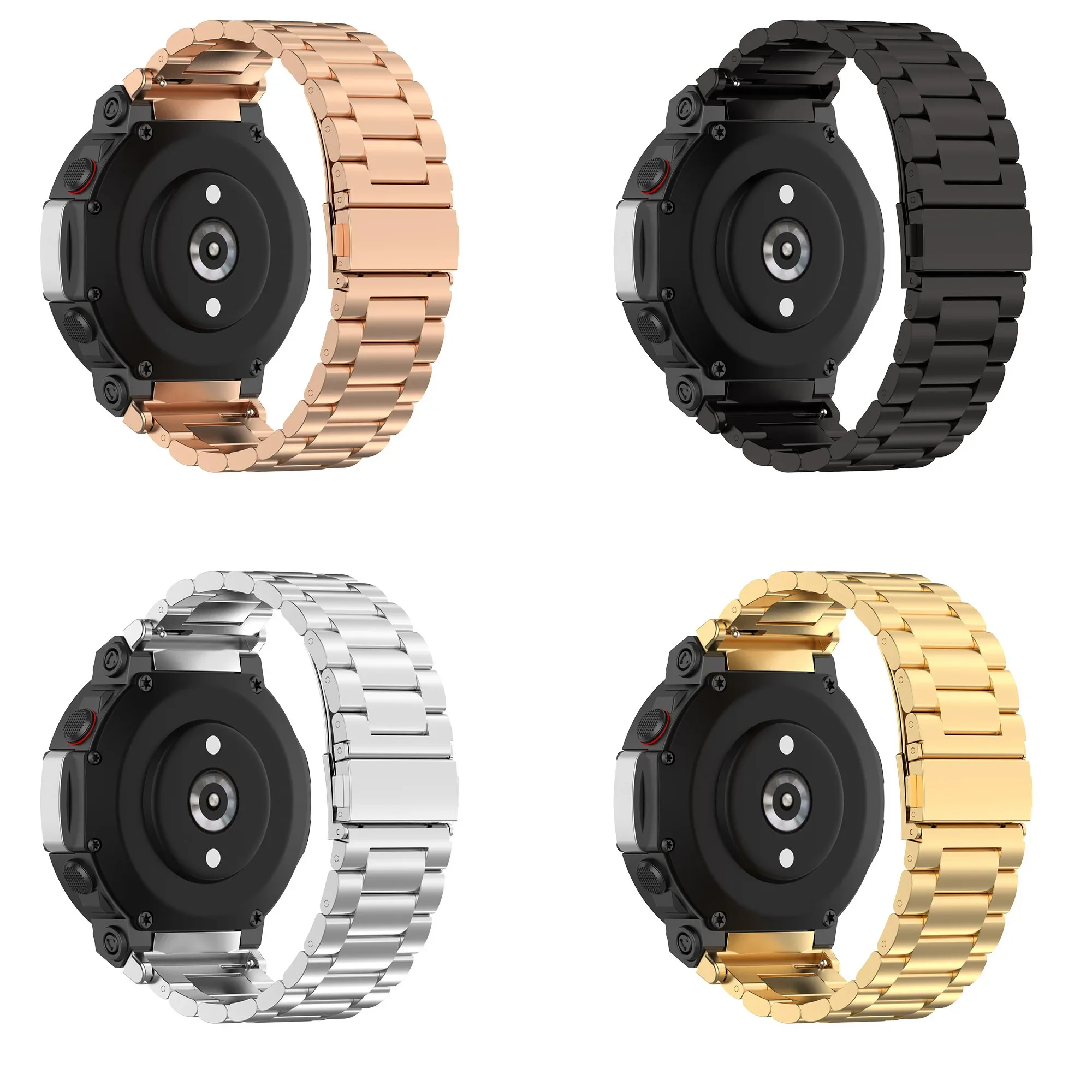 Stainless Steel Strap For Huami Amazfit T-Rex 2 Smart Watch Replacement Watchband Metal Bracelet For Amazfit T-Rex 2 Correa