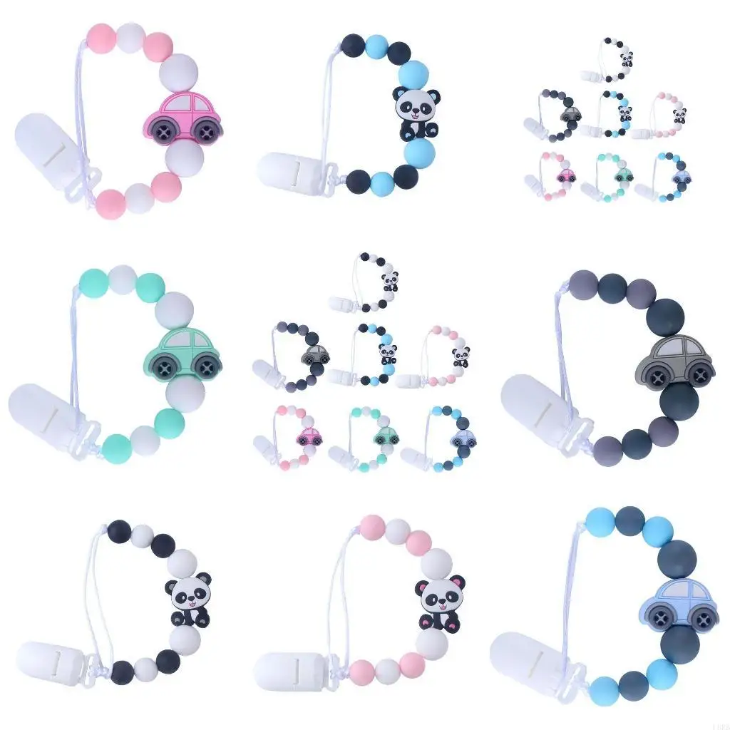 

Детские зажимы для соски Panda, автомобильный держатель для соски-цепочки для детской соски-пустышки, жевательная игрушка, для в