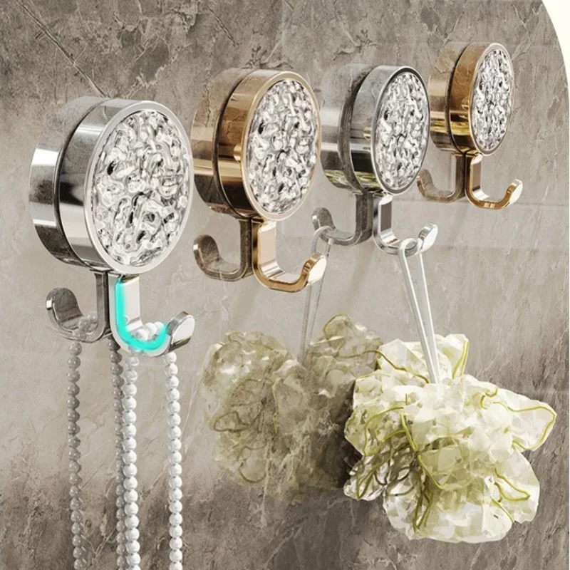 4Pcs Glacier Pattern Light Luxury Hook Strong Load-bearing Towel Hook Bathroom Towel Hook