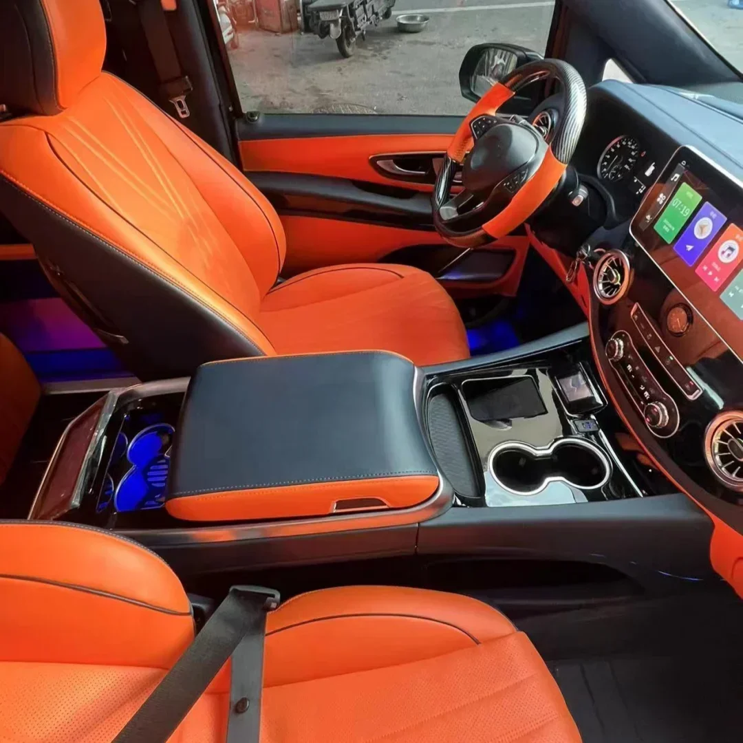 

Conversion Van Front Center Console Armrest Box with Touch Screen and Refrigerator for VITO