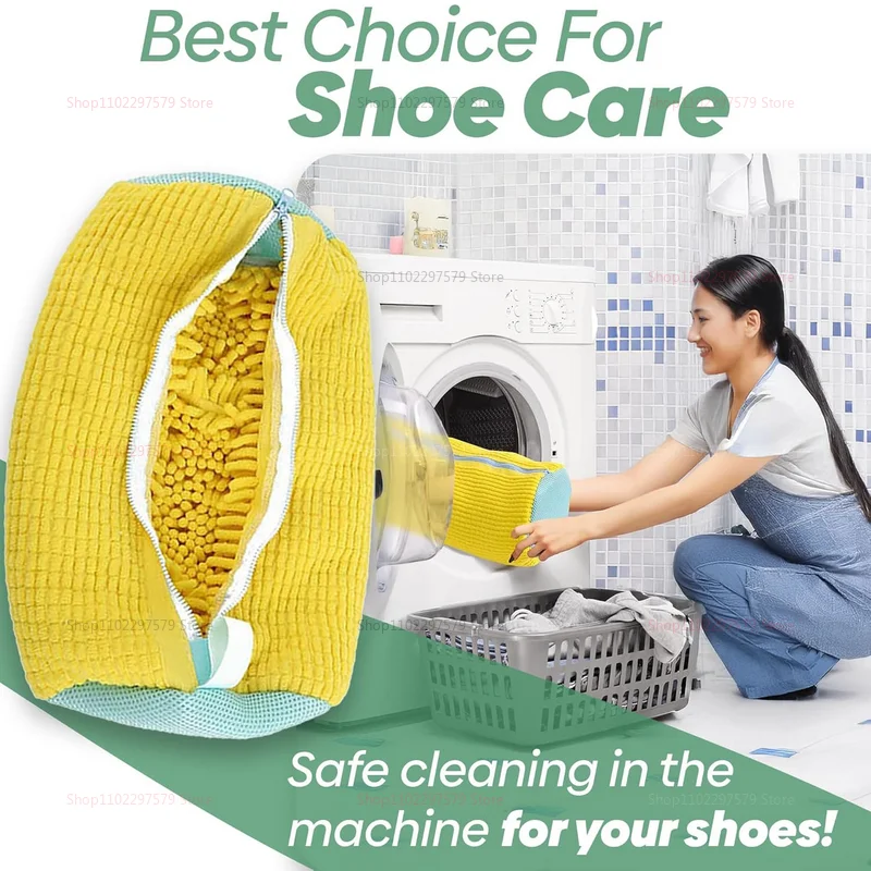 1 حزمة حقيبة غسالة الأحذية قابلة لإعادة الاستخدام حذاء رياضة منظف الغسيل لغسالة مجفف الملابس الأحذية تخزين تنظيف الأحذية
