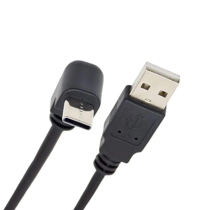 30cm 50cm 1m 1.5m USB 3.1 Android Phone Charging Cable USB 2.0 A Male to Type-C Male 90 Degree Bend Data Cable