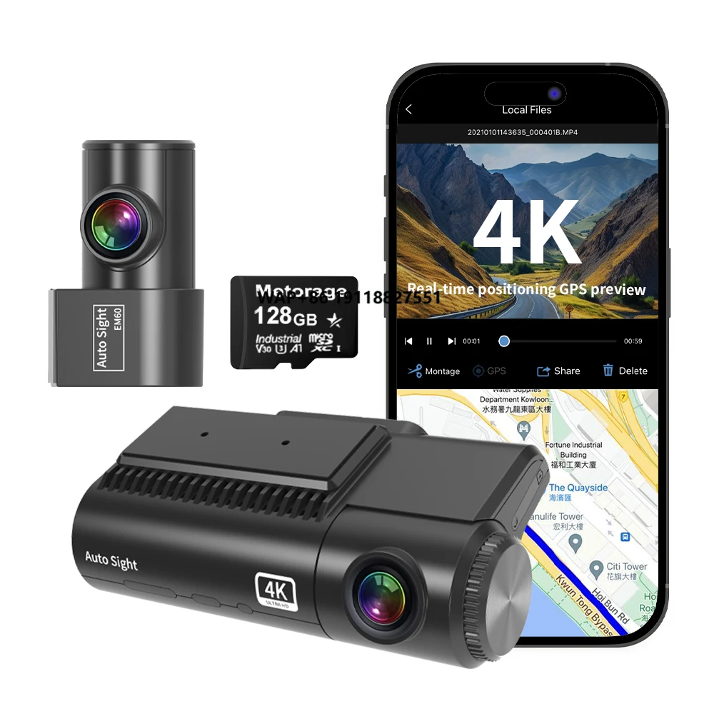 Starvis 2 With GPS WIFI Heating Protection Parking Monitoring Car Dashcam 4k Black Box HDR WDR Clear Driving Recorder Car