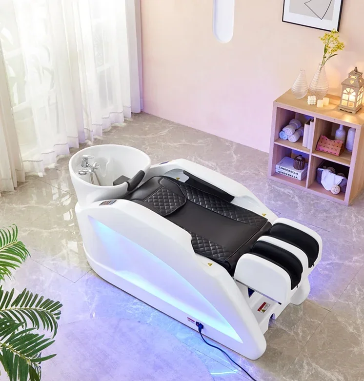 

Полностью автоматическая интеллектуальная массажная кровать для шампуня, специальная электрическая кровать для шампуня для парикмахерской, многофункциональная тайская головка Hot sal
