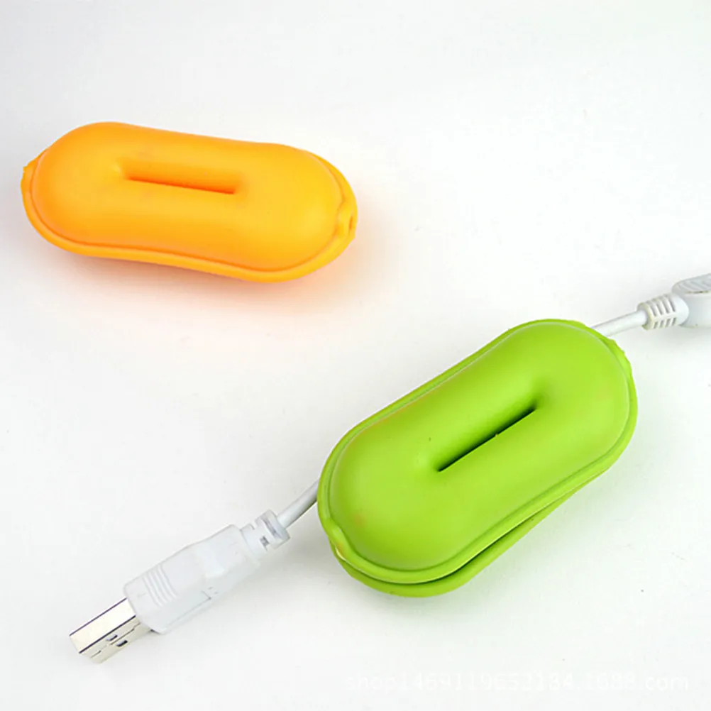4Pcs Earphone Organizer Creative Peanut Shape Portable Earbuds Cord Winder Protect Headphones from Tangled Store Accessories