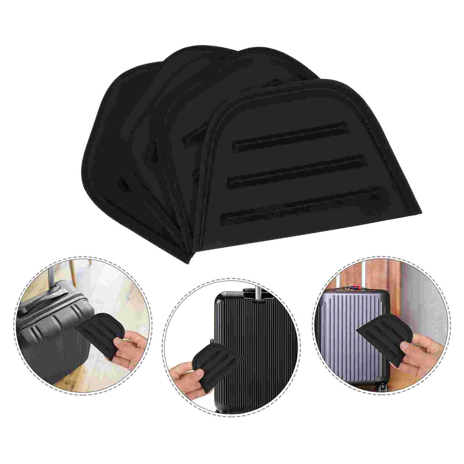 

4 Pcs Corner Protective Cloth Box Travel Luggage Safety Guard PVC Guards Lightweight Install Aesthetic Design Antislip