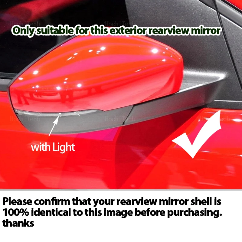 Rearview Side mirror cover caps shell Replacement for Volkswagen VW Polo MK5 5 6R 6C 2009-2017