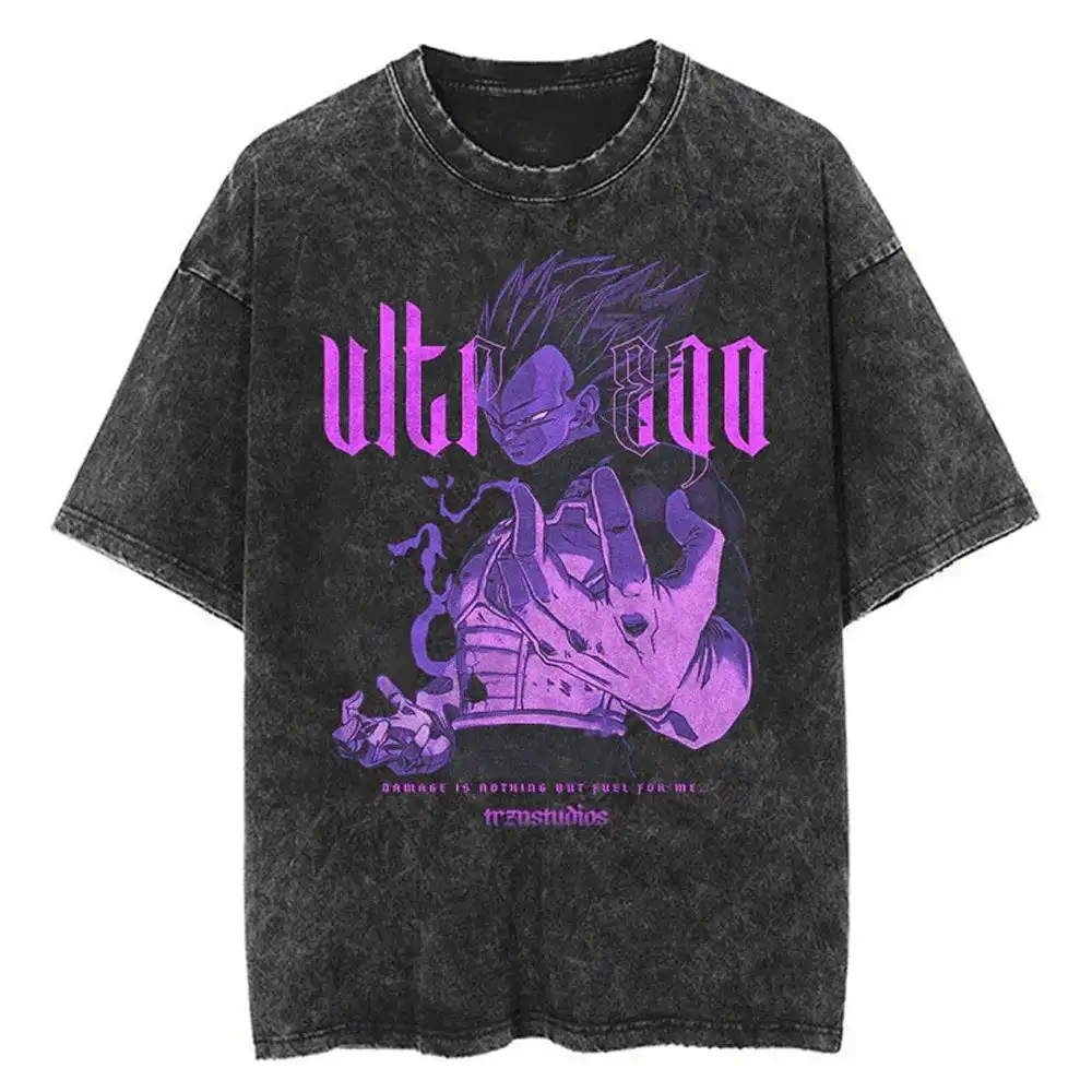 

Vintage Dragon Ball Ultra Ego Vegeta Oversized T-Shirt Mens 2026 Summer Fashion Oversize Harajuku Y2K Top Streetwear Clothing