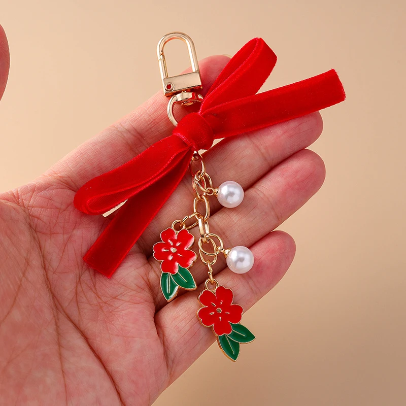 Modischer Bunter Blumen-Schlüsselanhänger für Autoschlüssel, Souvenir-Geschenke für Frauen und Männer, Handtaschen-Anhänger, Schlüsselringe, DIY-Schmuckzubehör – Detail 5