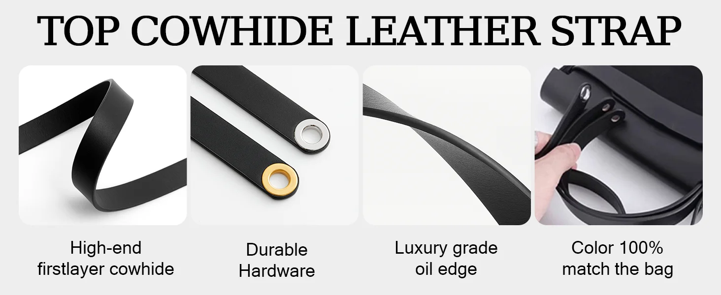 Genuine Leather Replacement Shoulder Strap for Herbag Zip Handbag Premium Imported Genuine Cowhide Short Replacement Strap