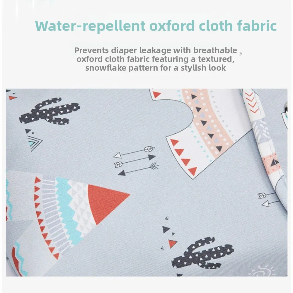 حقيبة حفاضات أطفال جديدة متعددة الوظائف قابلة لإعادة الاستخدام مقاومة للماء حقيبة الحفاض منظم تخزين الحفاضات للاستخدام أثناء السفر #4
