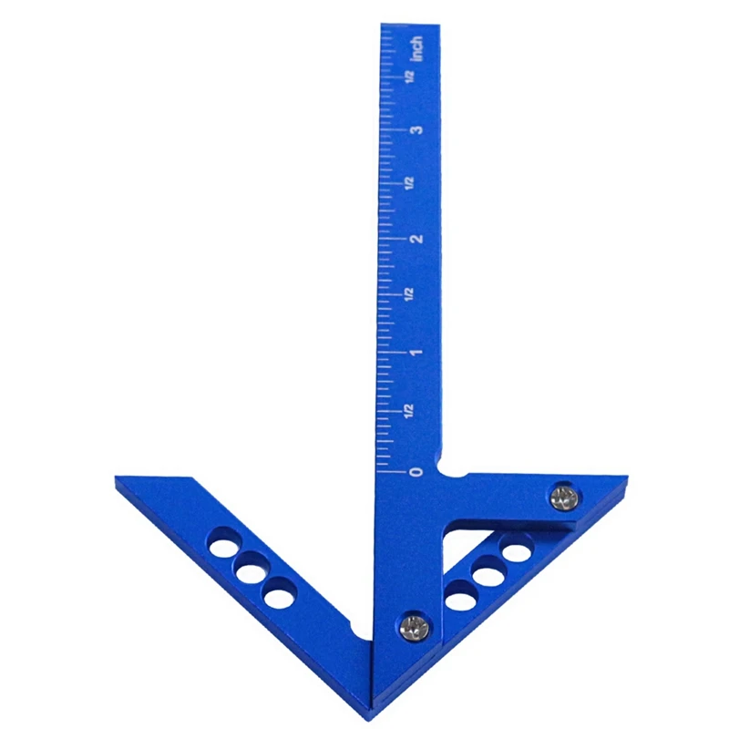 Center Scribe Measuring Tool,Woodworking Line Calibers Gauge,45/90 Degree Right Angle Line Gauge Carpenter Ruler Inch Durable