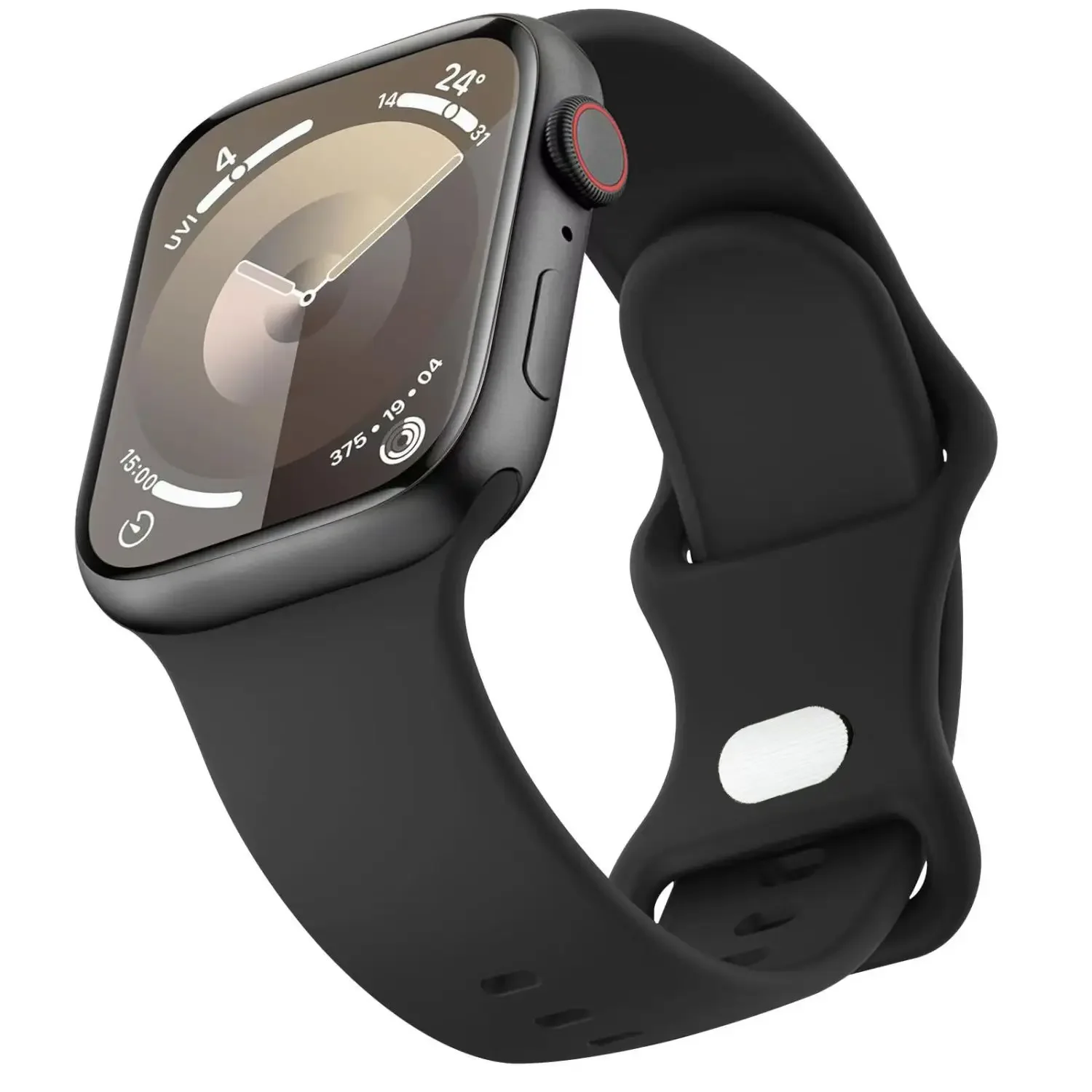 

Силиконовый ремешок для Apple Watch Band 44 мм, 40 мм, 45 мм, 41 мм, 42-46 мм, спортивный браслет на запястье iwatch series 10 8 7 se 4 5 6 9 ultra 2 49 мм