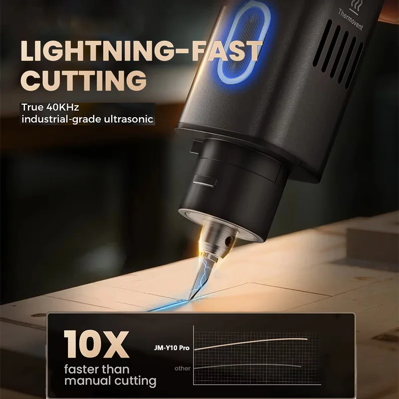 JAKEMY JM-Y10 PRO Ultrasonic Cutting Knife 4 Modes OLED Screen Overheat Protection for DIY Carving Grinding Repair Tool