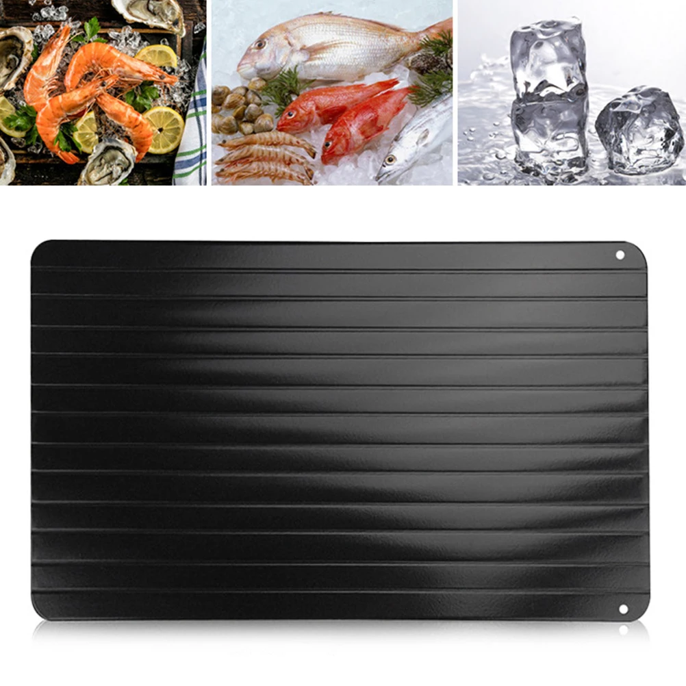 

Quick Thawing Plate Fast Defrosting Tray Aluminum Kitchen Gadget Meat Fish Vegetable Thaw Solution Safe Food Serving Chopping
