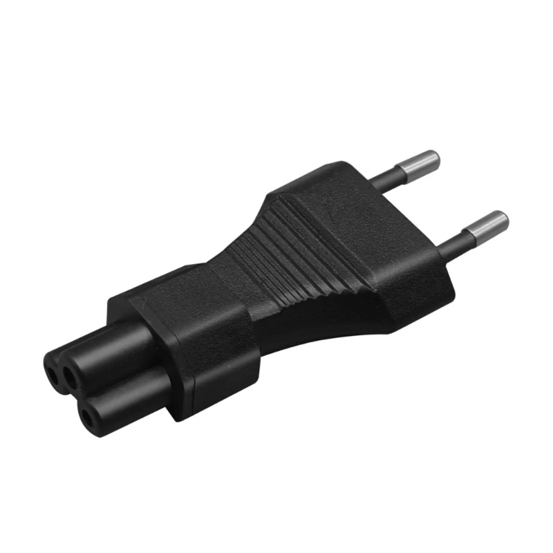 EU 2핀 IEC320 C5/C7 어댑터, 2구 노트북 전원 플러그 변환기 Dropship