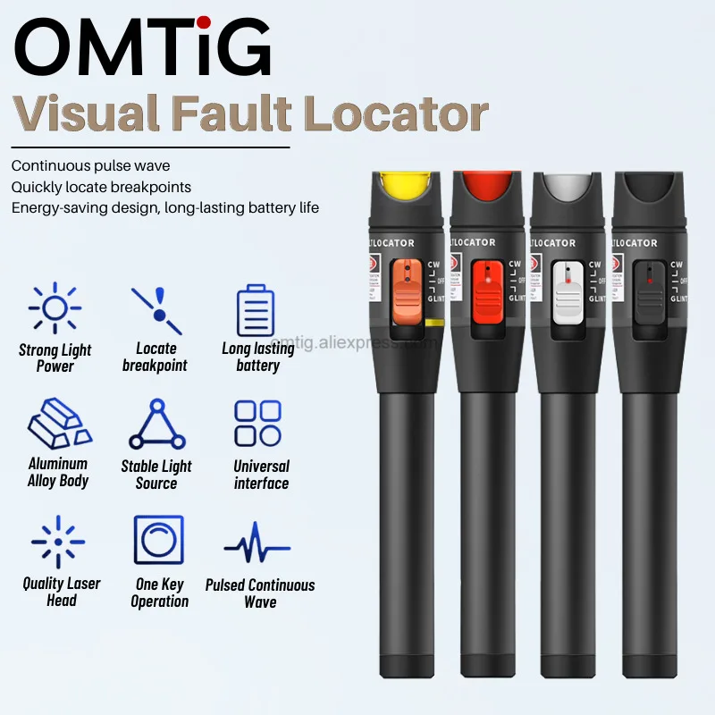 

Factory Price VFL 10~50mW Visual Fault Locator, Fiber Optic Cable Tester 5-50km Range VLF