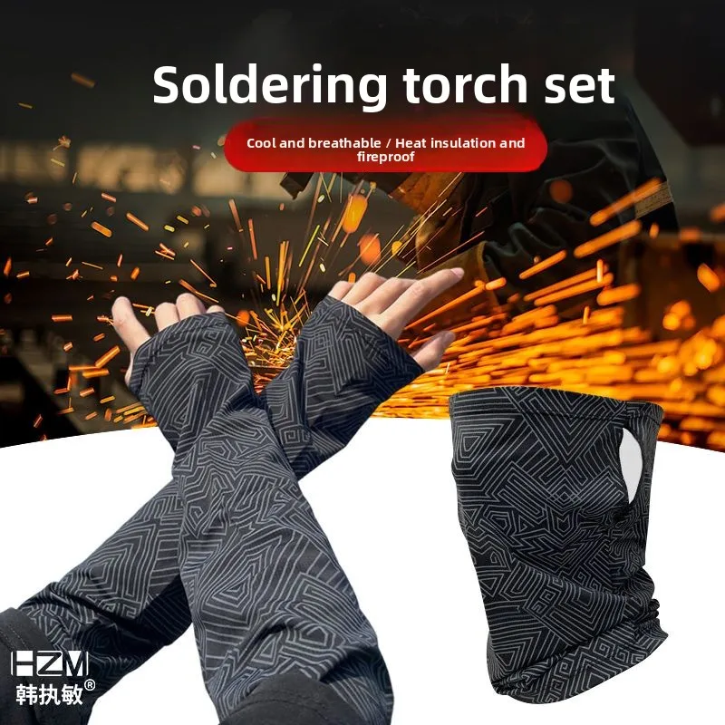 

Защитные чехлы для рук сварщика с креплением на уши, полнолицевой защитный щиток для лица и шеи, солнцезащитный крем, защита для рук для велоспорта, мужская модель